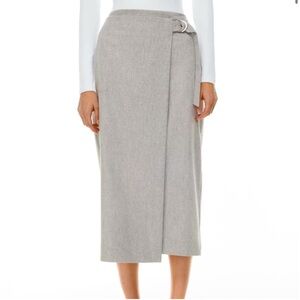 Aritzia Babaton Merger Wrap Midi Skirt
